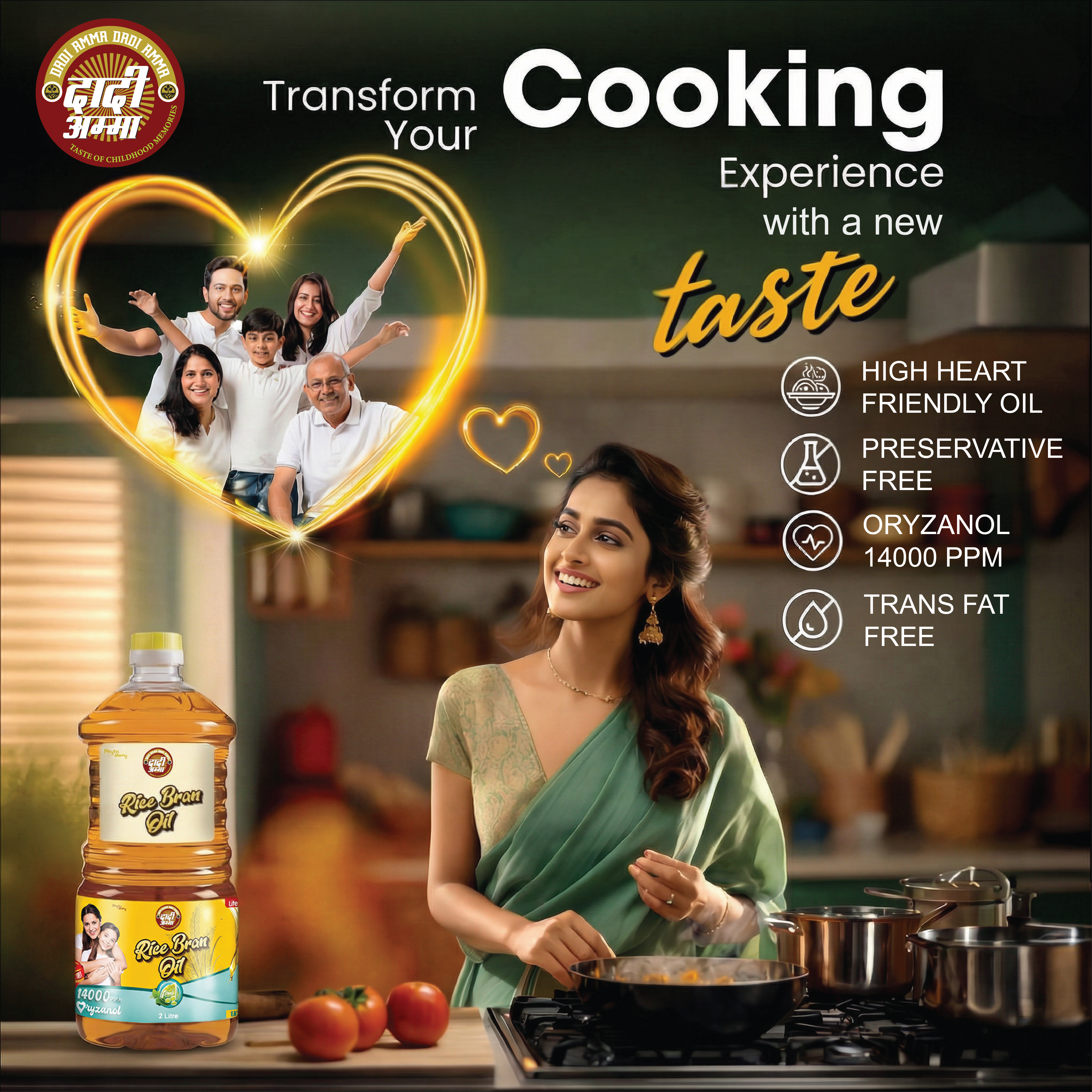 Rice Bran Oil 2Ltr. Bottle (F&00278)